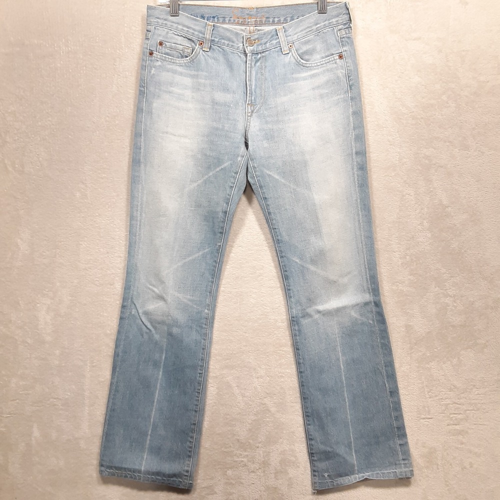 Seven (7) For All Mankind Womans Light Washed Jeans Sz.30x30/Blue/Distressed